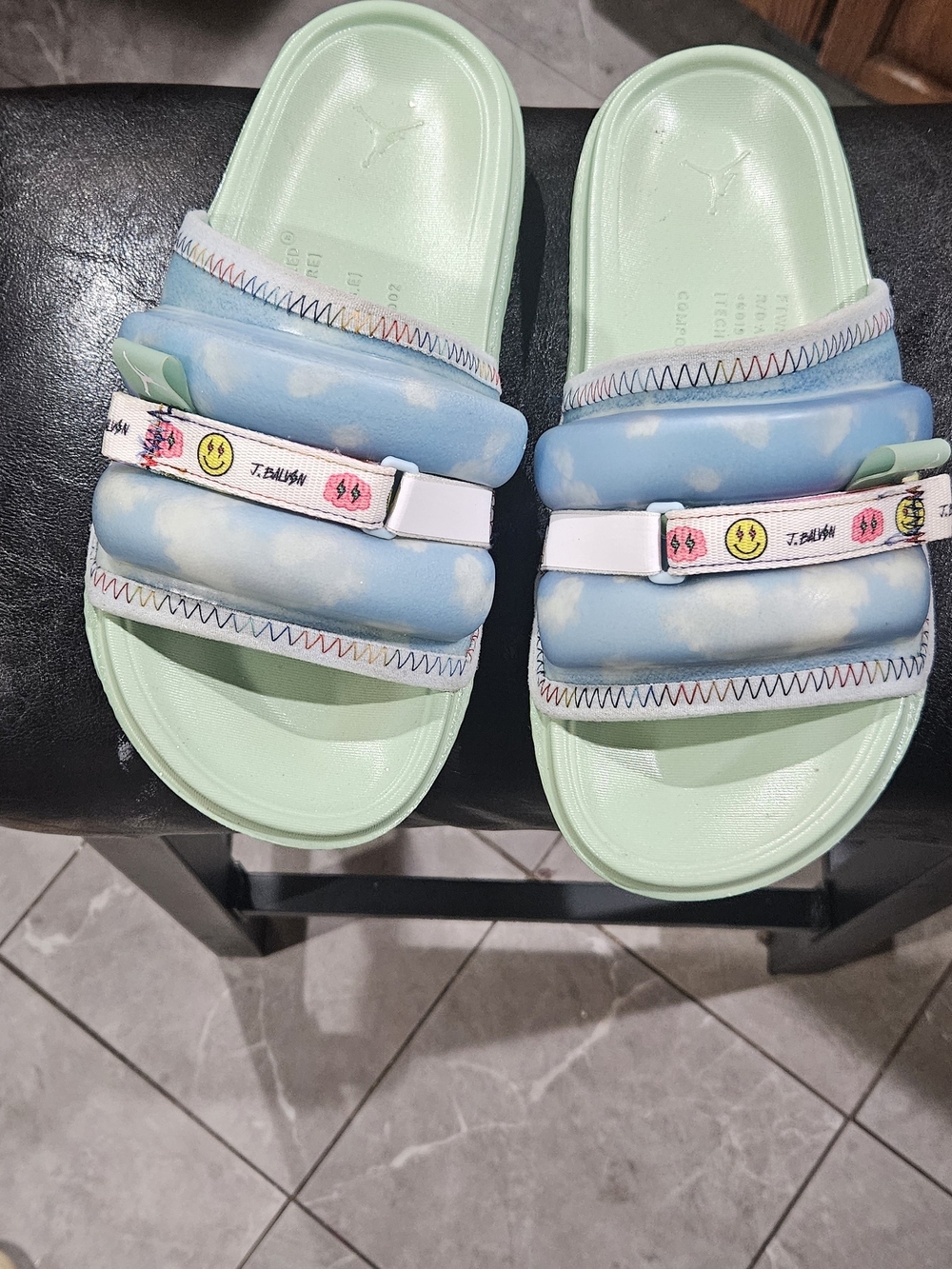 Jordan Men's Mint & Sky Blue Cloud Slide Sandals